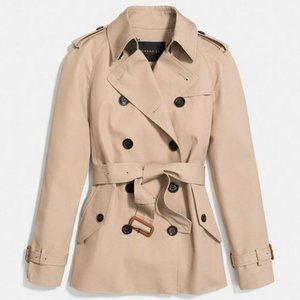 COACH Double Breasted Trench Coat (US 2 - 4 Khaki)